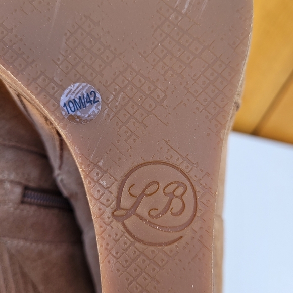 LUCKY BRAND SUEDE ANKLE WEDGE BOOTIES SZ 10 - Picture 15 of 16